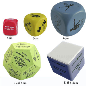 Mainan pereda stres busa PU 12 sisi uniseks kubus dadu spons Rebound lambat <span class=keywords><strong>Solid</strong></span> - Product Image 2