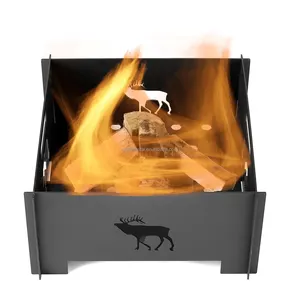 Factory Wholesale Portable Folding Fire Pit Wood Burning Fire Pit For Camping BBQ Bonfire