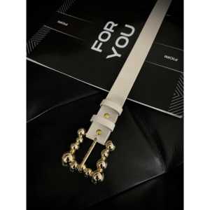 Ceinture pour femme Fiori Bubble Gold Buckle, ceinture décontractée solide avec boucle à ardillon, design 3D, cuir véritable - Product Image 3