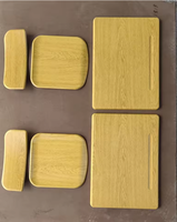 Sillas Escolares Qinfeng, Juego Individual de Madera Ecológica Contemporánea para Aula, Tablero de Mesa de 630x450mm, Silla Cómoda para Estudiantes 1