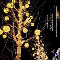 Lampes LED en rotin en forme de boule, IP65, alimentées par énergie solaire, télécommandées, clignotantes, étanches, effet ciel étoilé, pour décoration extérieure, éclairage de camping