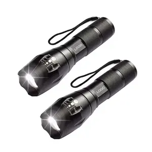 Factory outlet cheap OEM 2000 Lumen Handheld Flashlight LED XML-T6 Water Resistant Camping Torch Adjustable Focus Zoom Tactical