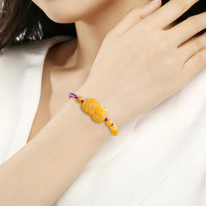 หยกควอตซ์ธรรมชาติ หยกปี่เซียะ กำไลข้อมือ UNISEX ดีไซน์ดั้งเดิม สไตล์จีน ของขวัญพร้อมใบรับรองการประเมินราคา SL143 - Product Image 4
