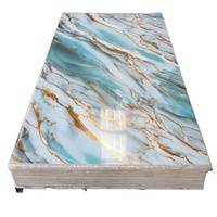 Panneaux muraux décoratifs en PVC effet marbre UV pour intérieur, revêtement mural en PVC, panneaux UV