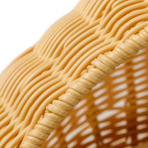 Lit rond en rotin fait main avec coussin moelleux pour chats ou petits chiens, <span class=keywords><strong>panier</strong></span> en osier pour animaux de compagnie - Product Image 3