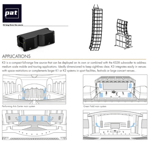 Pat K3 2-cách đôi 12inch dài ném dòng mảng âm thanh chuyên nghiệp loa phóng thanh cho buổi hòa nhạc/lễ hội âm nhạc/livehouse/sân vận động - Product Image 3