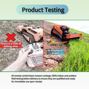Débroussailleuse télécommandée sur chenilles pour terrains accidentés et coupes précises du gazon, vente directe usine - Product Image 3