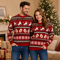 Pulls de Noël personnalisés pour couples, motif flocon de neige patin à glace, ensemble pour fête de Noël