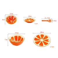 Bol en porcelaine classique à motif de fruits de dessin animé, vaisselle de cuisine, plat de rangement pour melon, salade, dessert, gâteau et collation