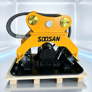 SOOSAN Z1000 25‑32Ton Excavator Hydraulic Plate Compactor เครื่องบดอัดดินแบบสั่นสะเทือนสำหรับการบดอัดฐานรากดินบนพื้นที่ลาดชัน - Product Image 1