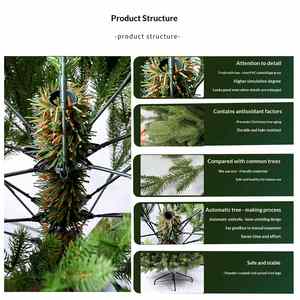 Premium Standing Artificial Christmas <b>Tree</b>-Realistic PE With <b>Lights</b> 180 cm Indoor <b>Xmas</b> <b>Tree</b> - Product Image 4