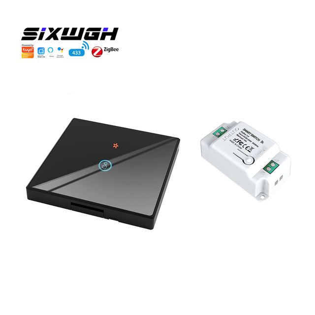 SIXWGH ZigBee 3.0 Smart Life Switch Controller 1 Gang Touch Wireless Remote Keypad Tuya Smart App Voice Control Home Android