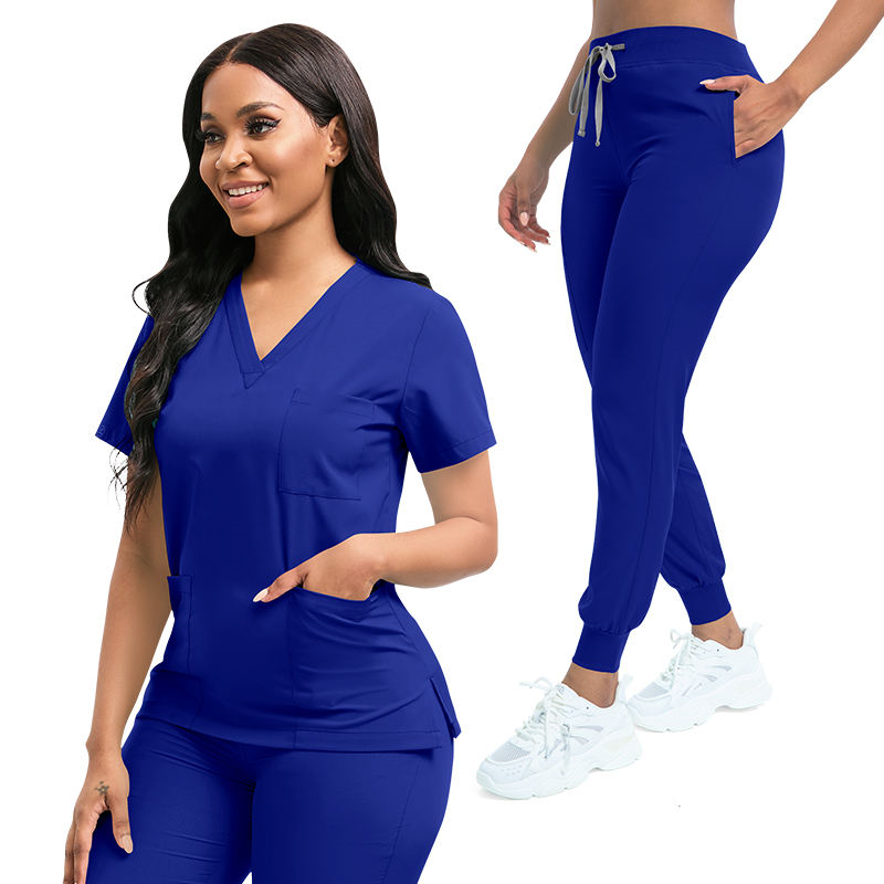 Yilong Boat Neck Scrub Jumpsuit Nurses