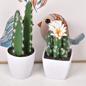 Petite plante artificielle <span class=keywords><strong>en</strong></span> <span class=keywords><strong>pot</strong></span>, cactus, plante de simulation pour la décoration de bureau moderne et simple, mini succulente artificielle, bricolage - Product Image 3