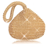 Bolso de mano triangular con purpurina para mujer, Mini bolso portátil con diamantes de imitación
