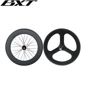 超軽量700Cカーボンバイクホイール トラックバイク用固定ギア88mm ディスクブレーキ/Vブレーキ対応 ロードクリンチャーホイールセット - Product Image 2