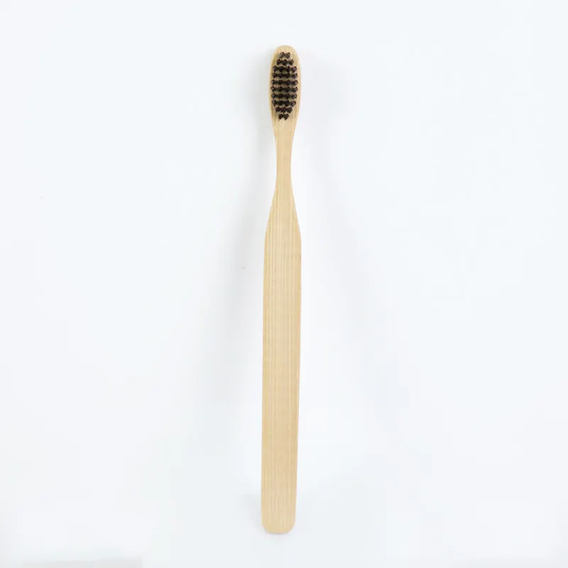 Wooden Bamboo Toothbrush flat Eco-friendly Biodegradable - 100% Natural Organic and Compostable Bamboo Toothbrushes