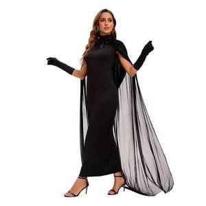 Disfraz de Bruja Vampiro para Halloween, Vestido de Maga Fantasma con Capa de Malla, Traje para Actuación Escénica y Mascarada - Product Image 2