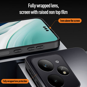 Matte da-Cảm Giác AG Ống Kính Bảo Vệ Cứng Cover Quay Lại & Đứng Trường Hợp Đối Với Realme <span class=keywords><strong>Neo7</strong></span> Turbo 5G 6.8 "Mềm TPU <span class=keywords><strong>Bumper</strong></span> Bìa - Product Image 2