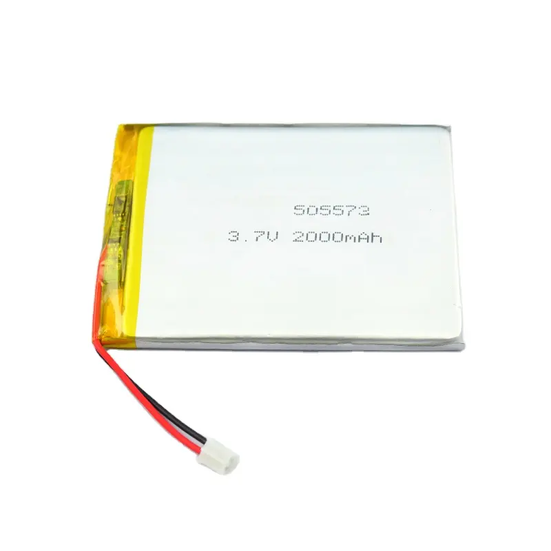 Lp505573 wiederaufladbare li-polymer zellen lithium-ionen 505573 3,7 v 2000 mAh customized li-po batterie für GPS ipod