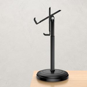 Table Stand For Smartphones And <b>Tablets</b> Black Carbon Fiber Design Adjustable Angle Desk <b>Holder</b> - Product Image 5