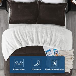 Mới Tùy Chỉnh Giá Rẻ Giá Nhung <span class=keywords><strong>Micro</strong></span> Sang Trọng Chồn Sherpa Lông Cừu Dày Polyester Bộ Đồ Giường Tấm Chăn Bìa Đặt Chăn Bộ Đồ Giường Bộ - Product Image 6