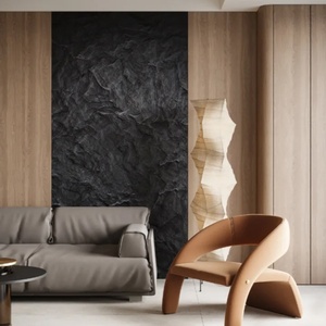 Stock d'usine, pierre en PU fine, peau légère, pierre culturelle simulée, imperméable, carreaux muraux extérieurs, fond de télévision, pierre véritable - Product Image 4