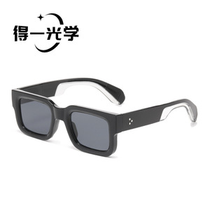 Square <b>Sunglasses</b> Black PC Frame UV400 Unisex - Product Image 1