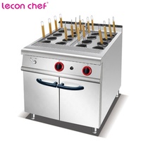 Cuiseur à pâtes professionnel en acier inoxydable de type italien, gaz/électrique, avec armoire et commande par bouton, 800x900x920mm, 18000W
