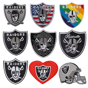 Patch brodé personnalisé en tissu feutre avec logo de l'équipe NFL RAIDERS, style thermocollant, pour chapeaux et vêtements - Product Image 4