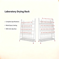 Support de séchage en verre pour tubes à essai, béchers, flacons, cylindres gradués, avec picots antidérapants, support de drainage de laboratoire
