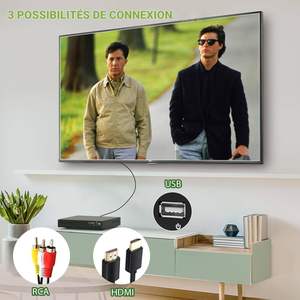 Lecteur <span class=keywords><strong>DVD</strong></span> pour TV 1080P Full HD Lecteur CD Toutes régions Sortie HDMI/AV gratuite Câble inclus Système PAL/NTSC <span class=keywords><strong>intégré</strong></span> - Product Image 3