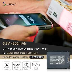 Batería recargable de litio-ion para escáner de código de barras Zebra TC51 TC56 TC52 TC57 TC510 TC51HC BT-000314-01 BTRY-TC51-44MA1-01 - Product Image 5