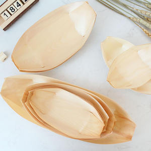 100% Natrual Eco <span class=keywords><strong>Sushi</strong></span> Boat Desechable Barco de madera para comida <span class=keywords><strong>Sushi</strong></span> Bandejas Comida rápida - Product Image 1