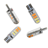 FSYLX Nouvelles Ampoules LED Stroboscopiques Intérieures T10 W5W 194 501 8SMD Bicolores en Gel de Silice Super Lumineuses 12V pour Rétrofit Automobile