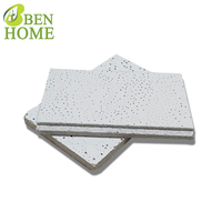 White Environmentally Friendly Pollution-Free Mineral Fiber Drop Tile 603*603Mm Mineral Wool Board