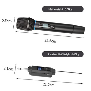 Microphone sans fil BHA H4 pour l'approvisionnement transfrontalier, kit 1 à 4, avec éclairage RGB sept couleurs, réduction du bruit, <span class=keywords><strong>FM</strong></span>, pour karaoké domestique et scène, OEM - Product Image 6