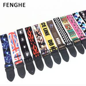 2003 stile Vintage ricamato chitarra <span class=keywords><strong>tracolla</strong></span> regolabile cotone universale <span class=keywords><strong>basso</strong></span> elettrico cinturino - Product Image 1