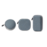 Étui pour écouteurs, support pour écouteurs EVA avec mousqueton en acier inoxydable, organisateur d'accessoires pour téléphone portable