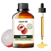 Huile Essentielle 100% Pure de Litchi Fraîche et Sucrée, Promotionnelle, OEM, pour Drainage Lymphatique, Usage Cosmétique, Tous Types de Peau, Flacon Compte-gouttes