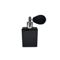 Atomiseur de parfum en verre noir de haute qualité 60 ml Well Lord, rechargeable, pour soins personnels, avec bouchon à vis, impression offset Taïwan