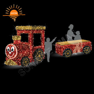 Train de Noël LED Corde Lumière Motif De Noël Voiture Lumière Spectacle Véhicule Décoration Personnalisé Grand Étanche Train Fête Événement Ornement - Product Image 6