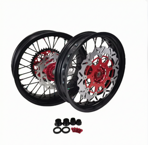 Juego de Ruedas <span class=keywords><strong>Supermoto</strong></span> de 17 Pulgadas; CRF250R CRF450R CRF 250 <span class=keywords><strong>450</strong></span>; Llantas de Aleación de Aluminio Anodizado CNC; Ruedas de Rayos Personalizadas y Duraderas - Product Image 6