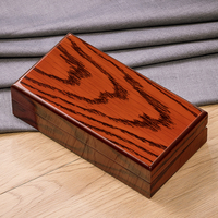 Boîte en bois YinGE peinte brillante haut de gamme, à suspendre au mur, emballage cadeau personnalisé, sangle en cuir de crocodile, pendentif en jade, décoration intérieure