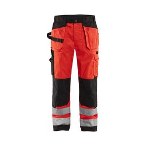 Blaklader-153318605599D132 Hi-Vis กางเกงขายาวสีแดง/ดำ-7330509377475ชุดทำงาน HI-VIS - Product Image 1