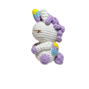 Porte-clés <span class=keywords><strong>licorne</strong></span> amigurumi au crochet fait main, mini poupée tricotée mignonne, <span class=keywords><strong>jouet</strong></span> en peluche pour pendentif de sac, cadeau d'anniversaire pour enfants - Product Image 6