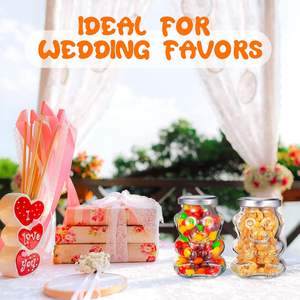 Bouteille en verre de miel de qualité alimentaire 250ml 350ml 400ml/bouteille vide en forme d'ours en peluche d'emballage de miel à presser vente en gros - Product Image 5