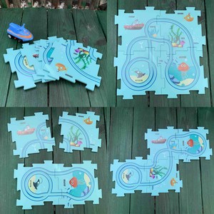 Jouets de construction de route amusants en plastique éducatifs <span class=keywords><strong>pour</strong></span> enfants d'âge préscolaire, puzzle de <span class=keywords><strong>rail</strong></span> électrique, piste de puzzle de voiture - Product Image 2
