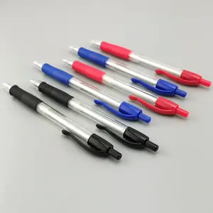 Simple Plastic Ballpoint Pen Press Pen Transparent Stick Ballpoint Pen