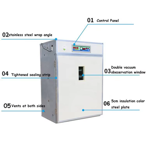 Incubateur multifonctionnel de taille moyenne pour l'élevage de dindes, capacité 2000 œufs, taux d'éclosion de 99%, retournement automatique des œufs pour poulets - Product Image 2